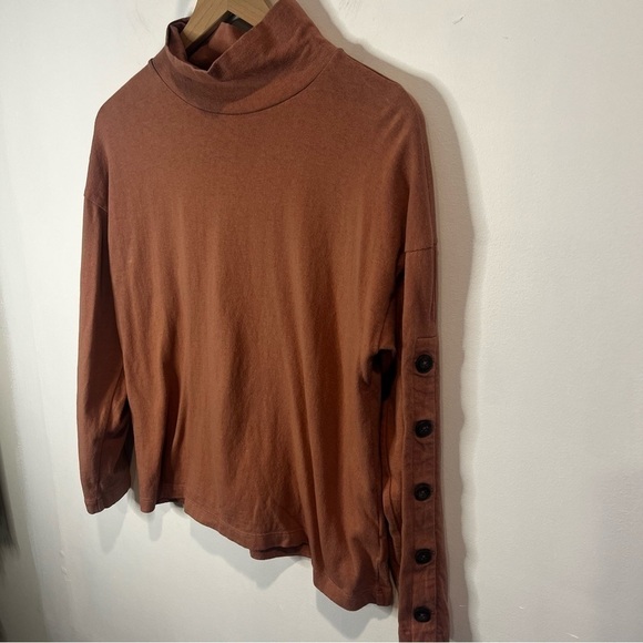 Women’s | Madewell Button Sleeve turtleneck mauve sweater | XS - Picture 2 of 7